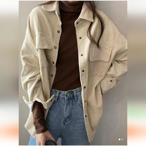 🌺 Casual Tan Button-Down Shirt for Women